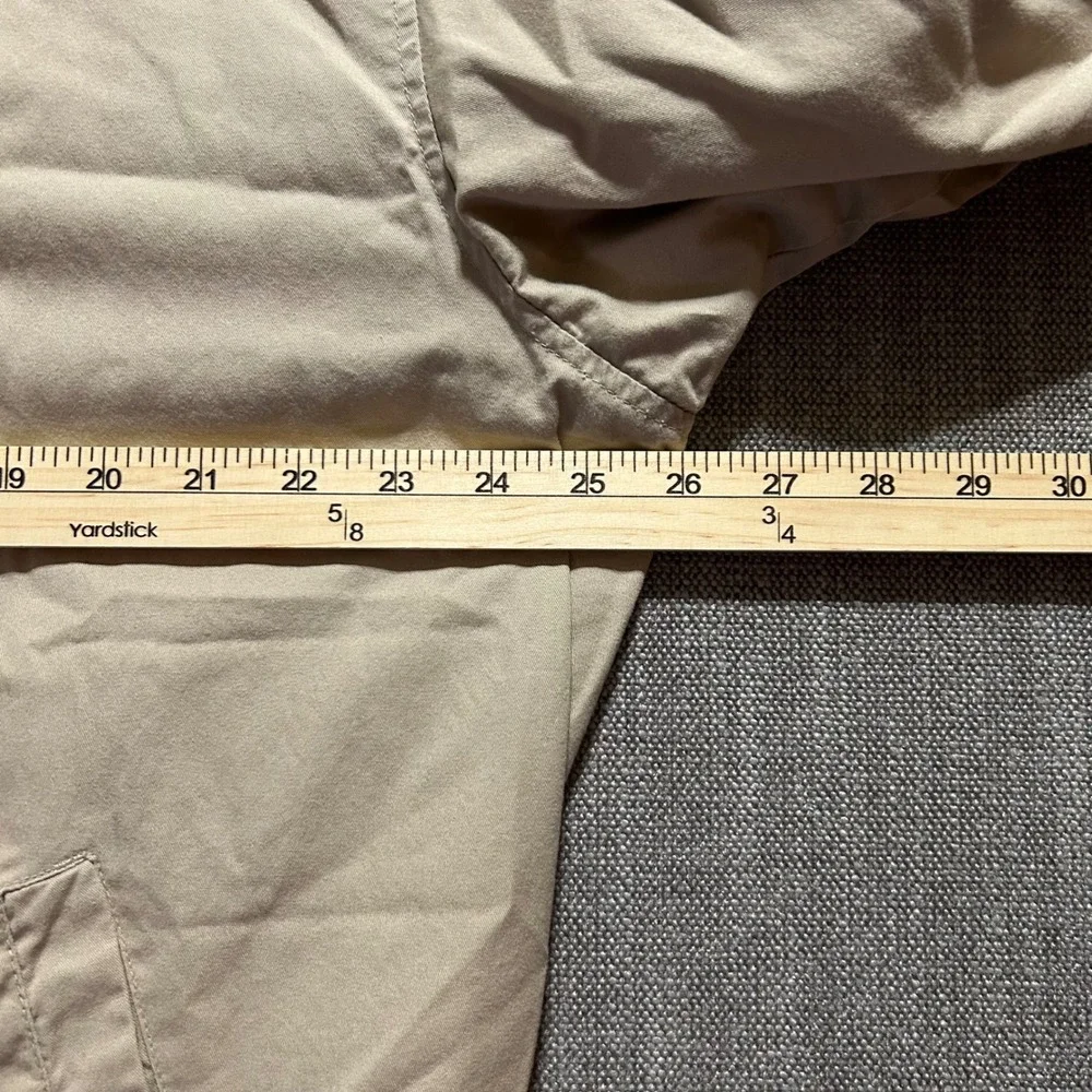Chaps Ralph Lauren Harrington Jacket Mens L Tan Cotton Full Zip Mesh Lined Logo